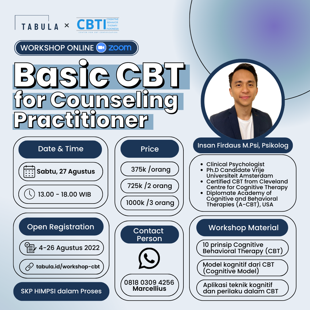Workshop – Tabula x CBTI – Basic CBT for Counseling Practitioner