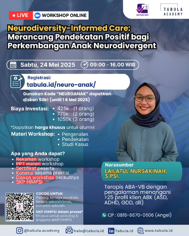 Tabula Workshop – Merancang Pendekatan Positif bagi Perkembangan Anak Neurodivergent