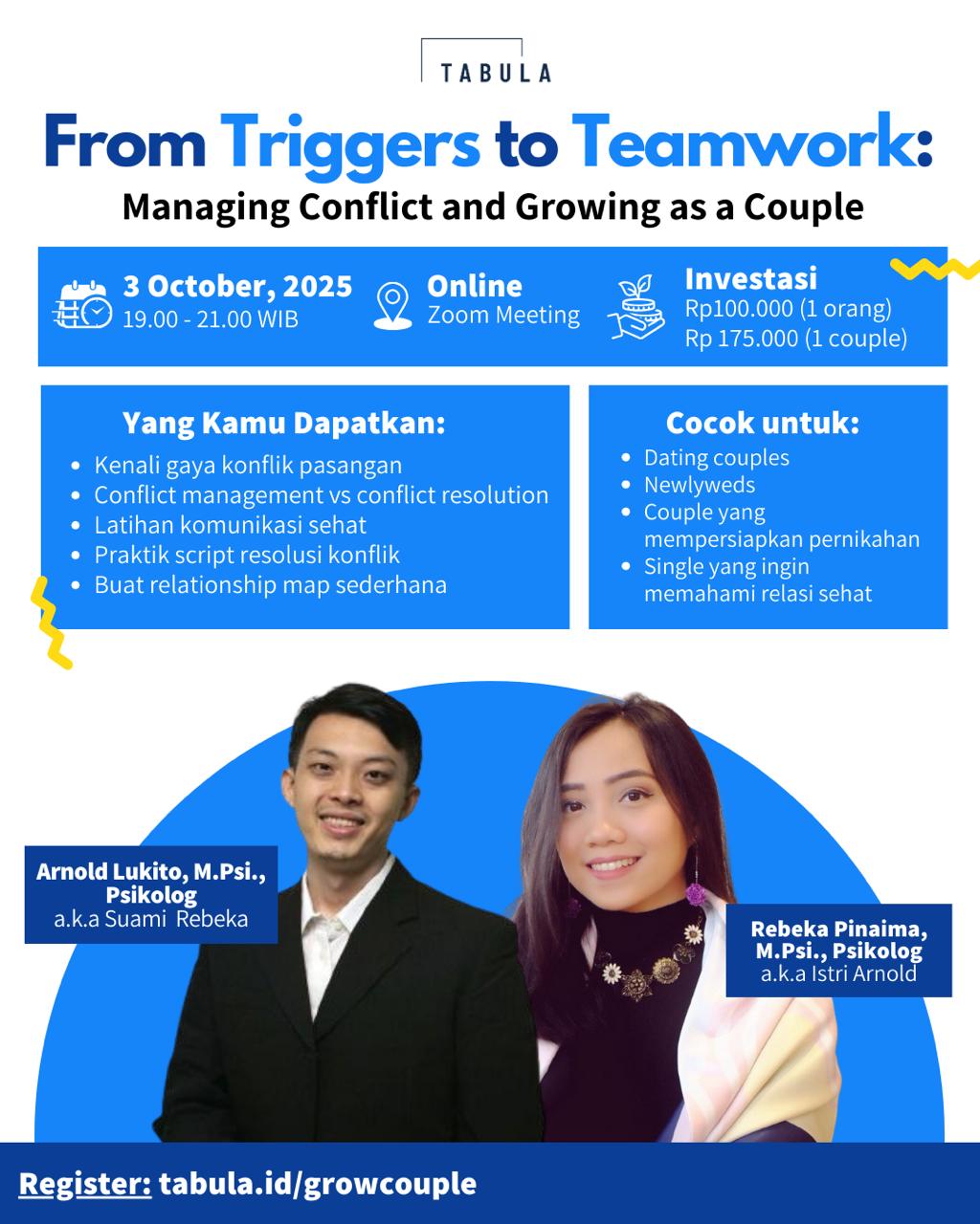 Tabula Webinar – From Triggers to Teamwork: Managing Conflict and Growing as a Couple